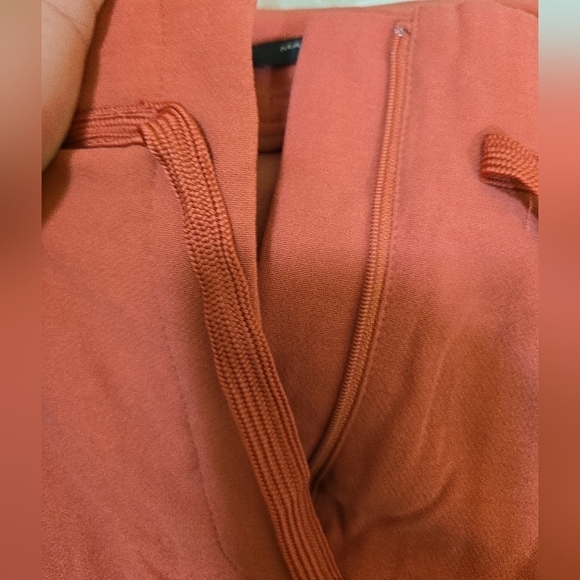 NWT Andrew Marc New York Ankle Trouser 14 Rose Pink Pleated Wide Straight Leg - Picture 8 of 8